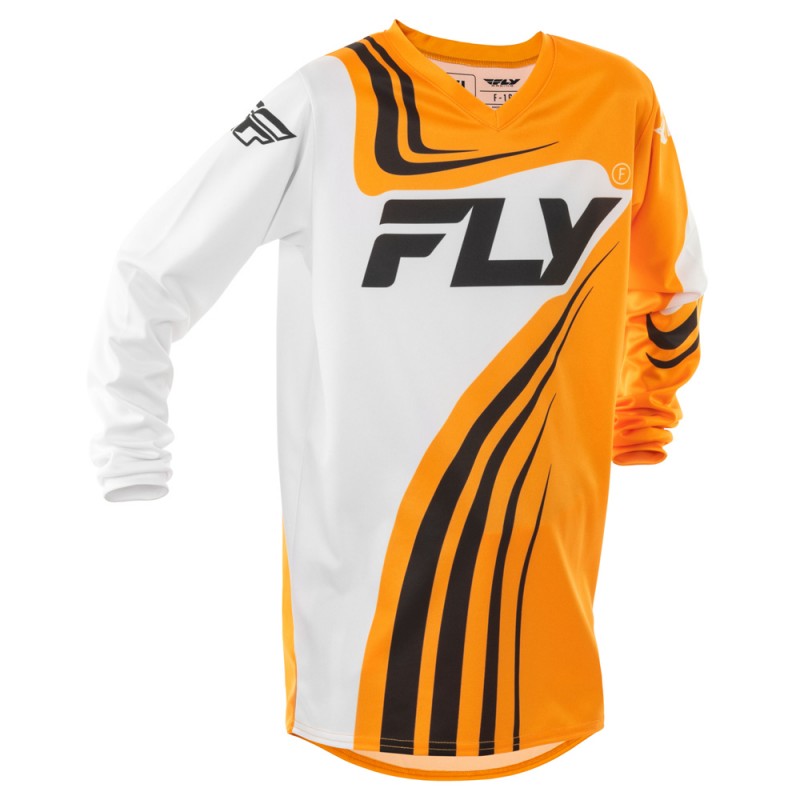Fly Racing 2025 F-16 MX Jersey Youth Grey/Orange