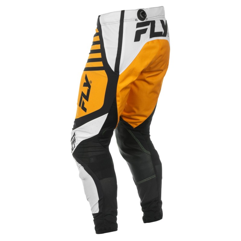 Fly Racing 2025 Lite MX Pants White/Black/Mustard