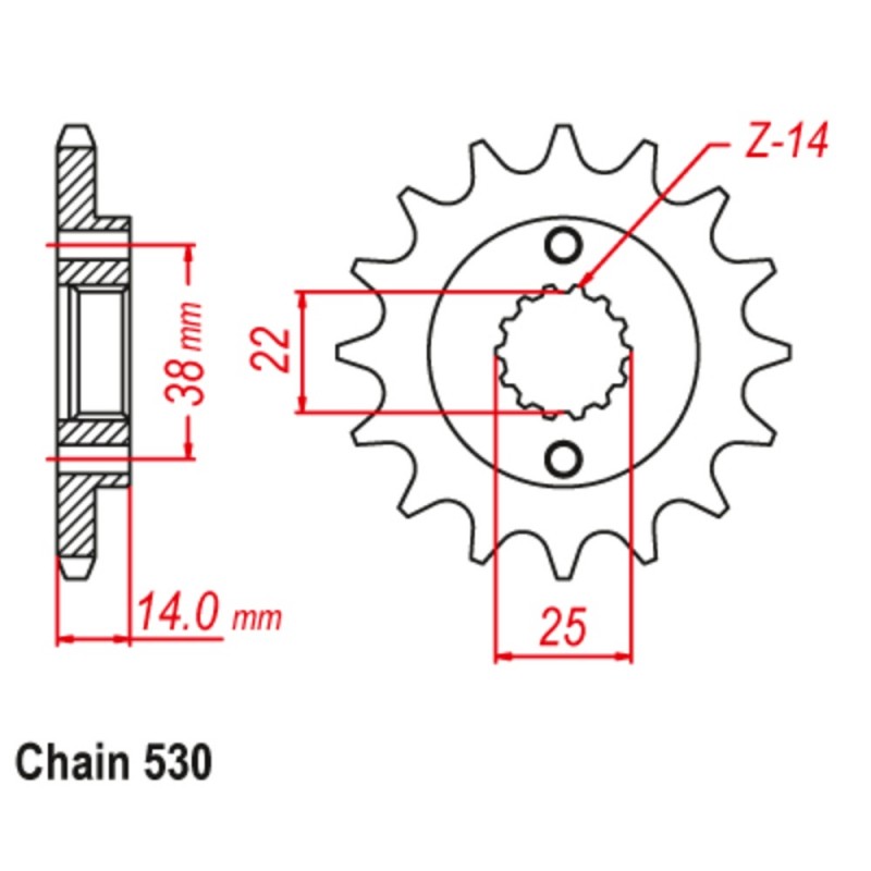 Supersprox Front Sprocket 10-497-15 (530)