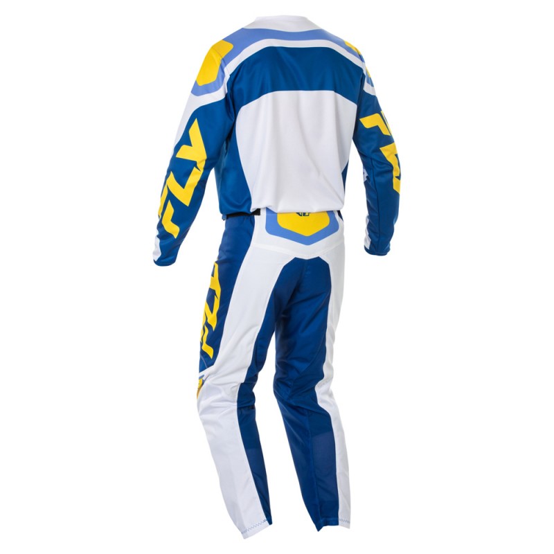Fly Racing 2025 F-16 MX Pants White/Dark Blue/Yellow
