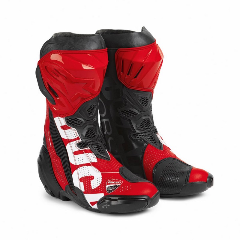 Ducati Corse Air V6 Racing Boots Black/Red/White