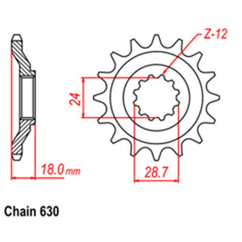 RK Front Steel Sprocket (630)