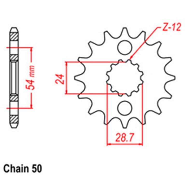 RK Front Steel Sprocket (530)