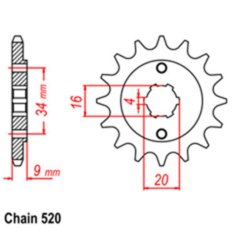 RK Front Steel Sprocket (520)