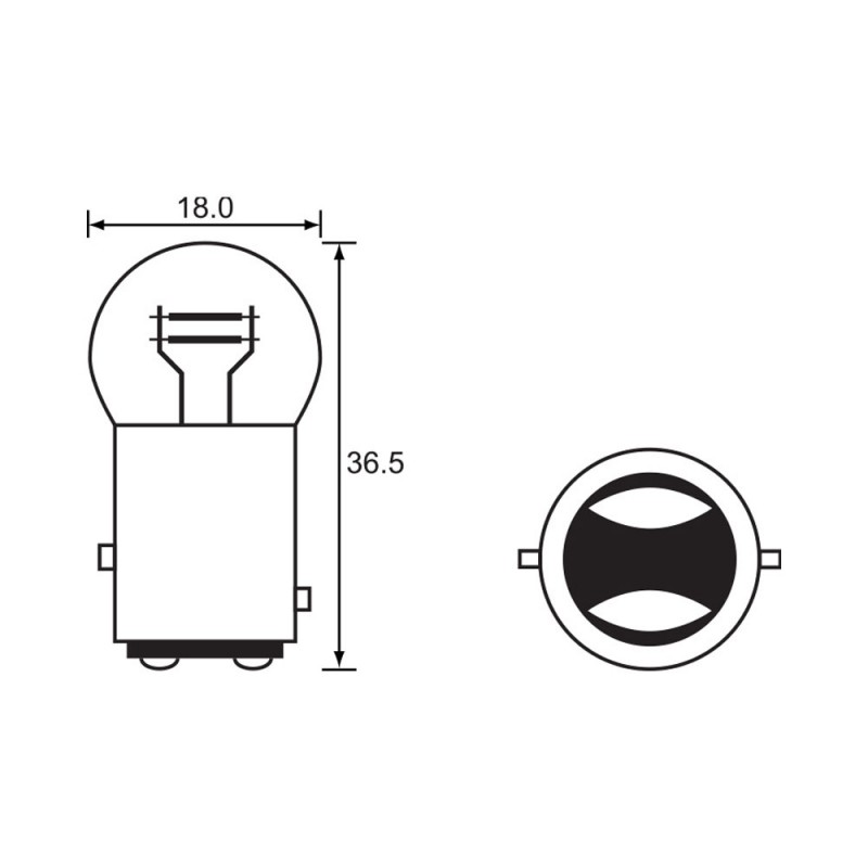 Bulb - Stop Tail -  6V 10/3W BAY15D A1926D