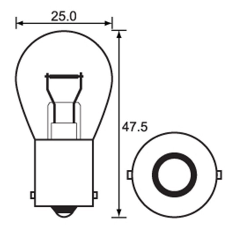 Bulb - Indicator -  12V 32CP BA15S 47156