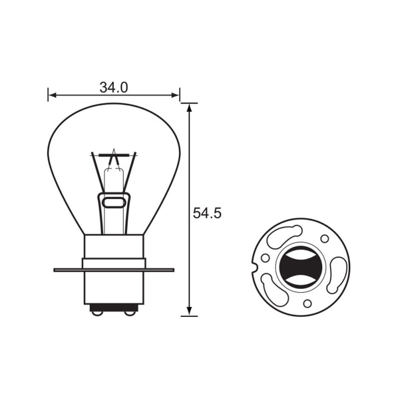 Bulb - Headlight -  12V 45/45W A3244