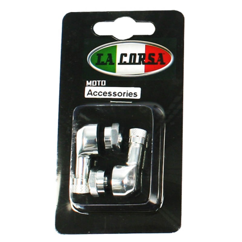 La Corsa Tubeless Valve Stem Silver 8.3mm (Pair)