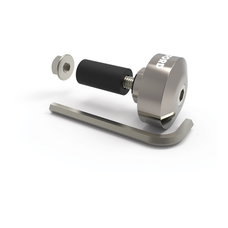 Oxford Handlebar Bar Ends - Silver Anodised