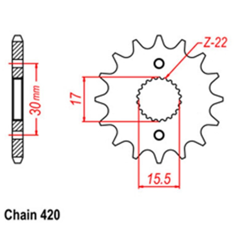RK Front Steel Sprocket (420)