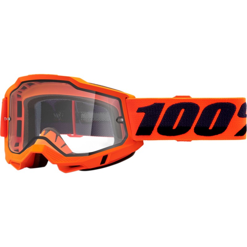 100% Accuri 2 Enduro Moto Goggle Orange + Clear Lens