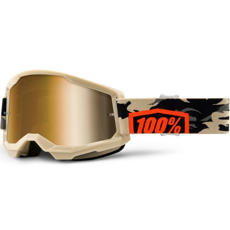 100% Strata 2 Goggle Kombat + True Gold Lens