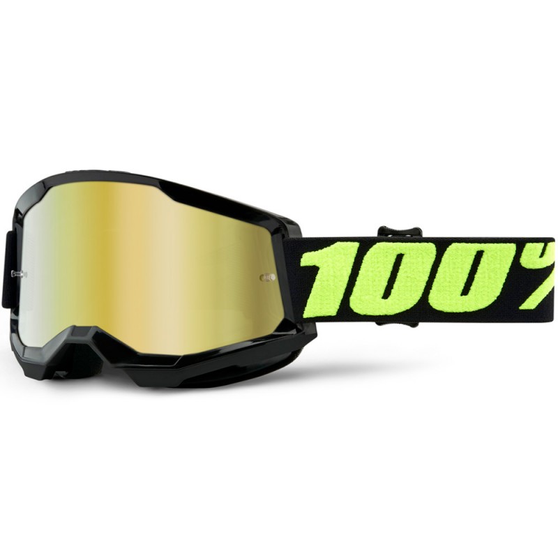 100% Strata 2 Goggle Upsol + Gold Mirror Lens
