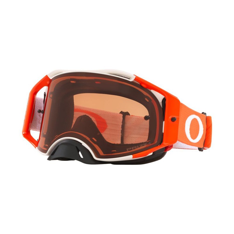 Oakley Airbrake Goggle Tuff Blocks White Orange/Prizm Bronze Lens
