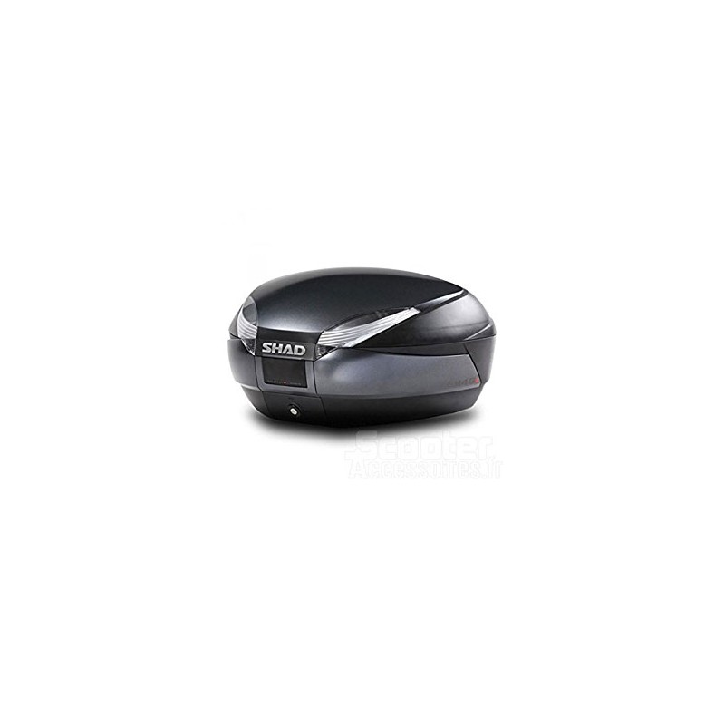 Shad SH48 Black Top Case (Bonus Carbon Panel and Back Rest)