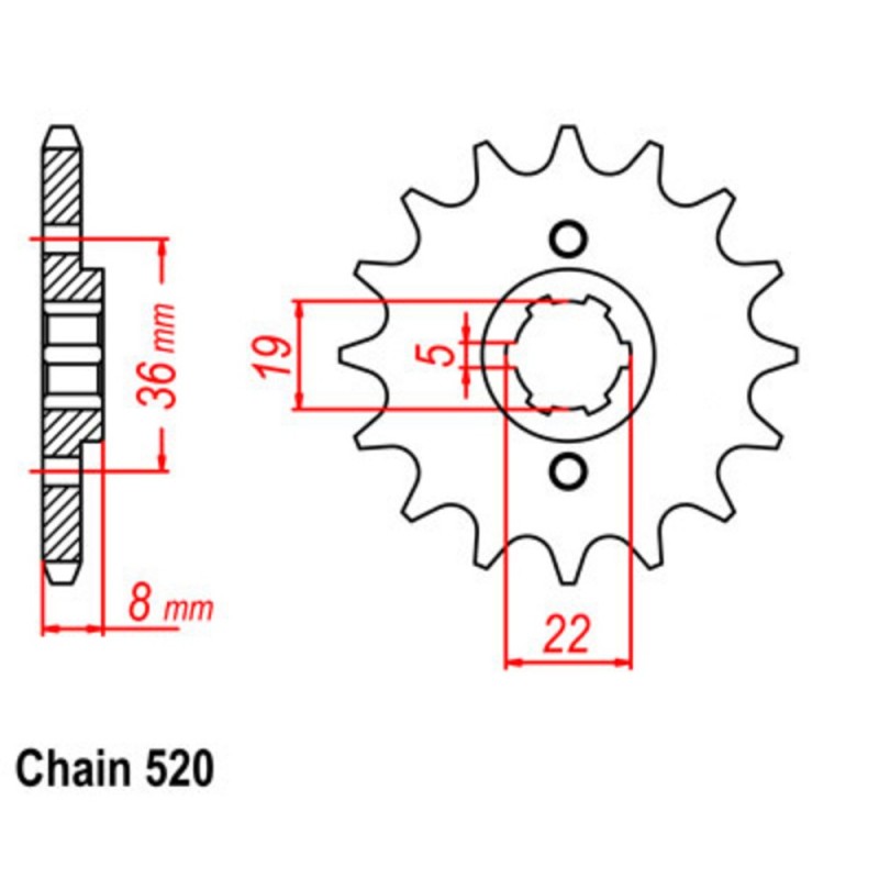 Supersprox Front Sprocket 10-KN5-14 (520)