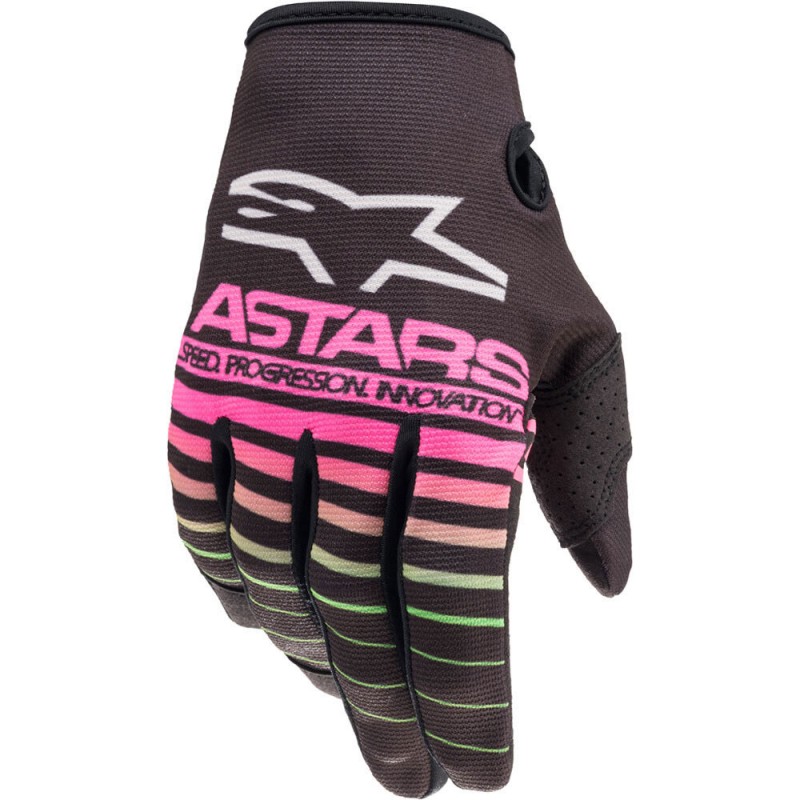 Alpinestars 22 Radar Glove Youth Black/Green/Fluro Pink