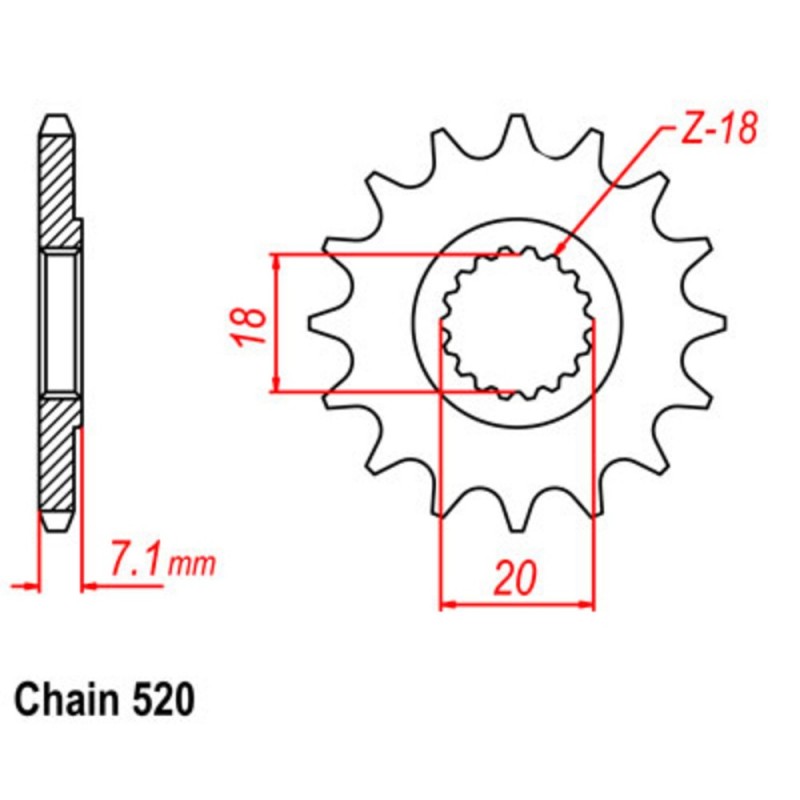 Supersprox Front Sprocket 10-141-xx (520)