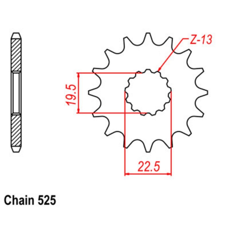 Supersprox Front Sprocket 10-307-xx (525)