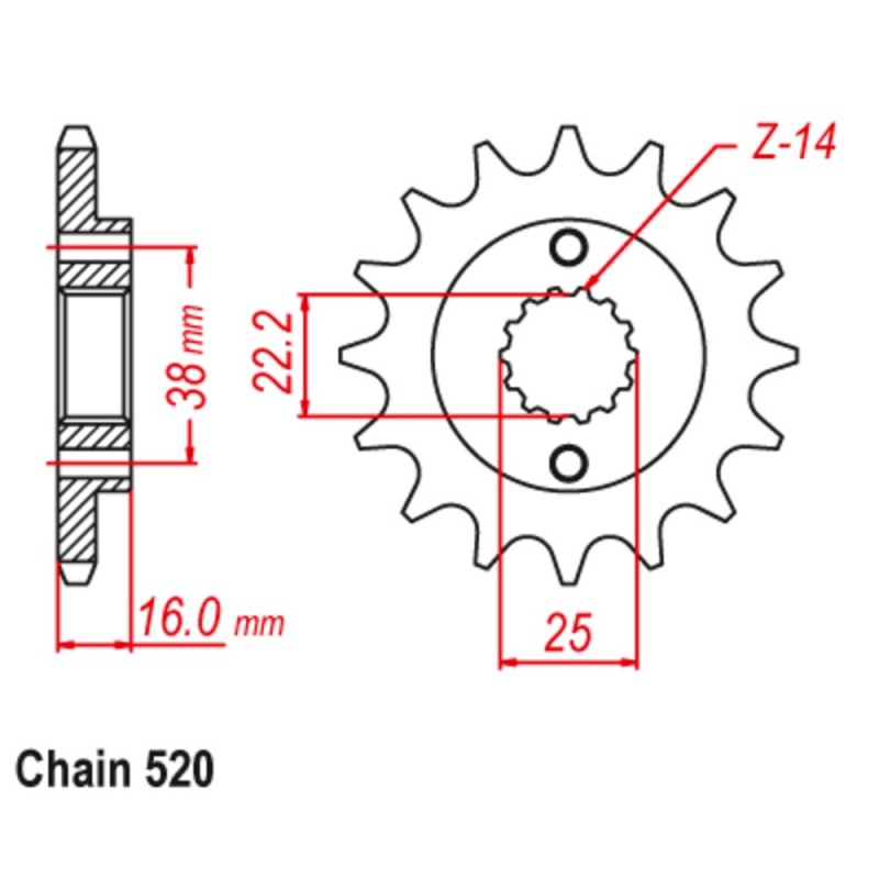 Supersprox Front Sprocket 10-736-xx (520)