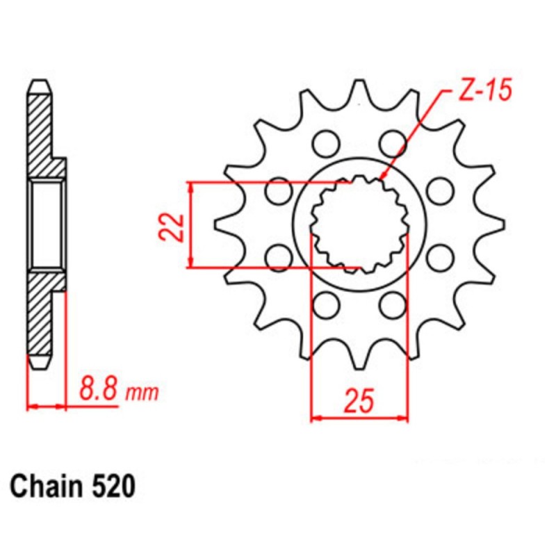 Supersprox Front Sprocket 10-KT1-xx (520)