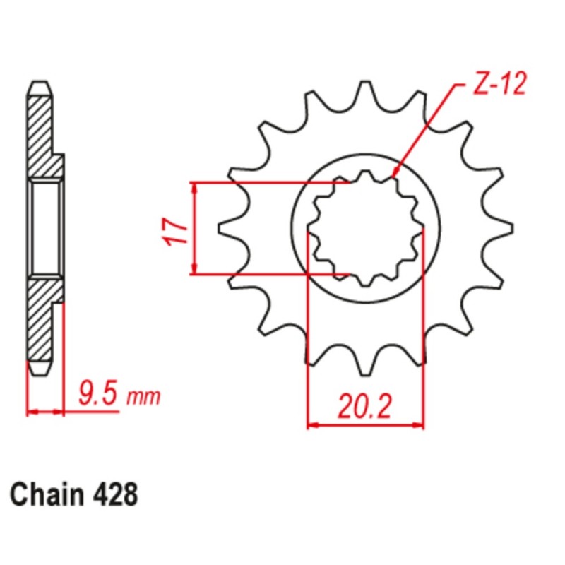 Supersprox Front Sprocket 10-KT5-xx (428)