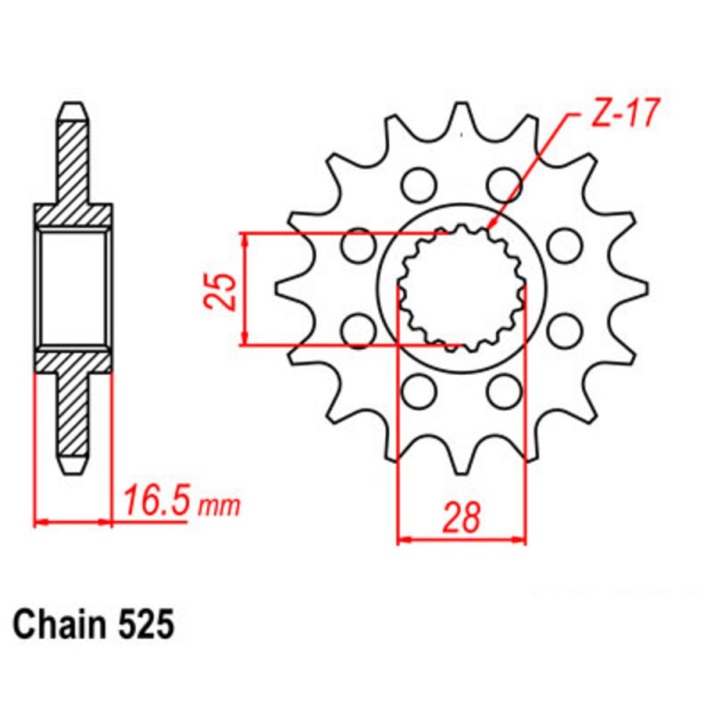 Supersprox Stealth Front Sprocket 10S-KT6-17 (525)