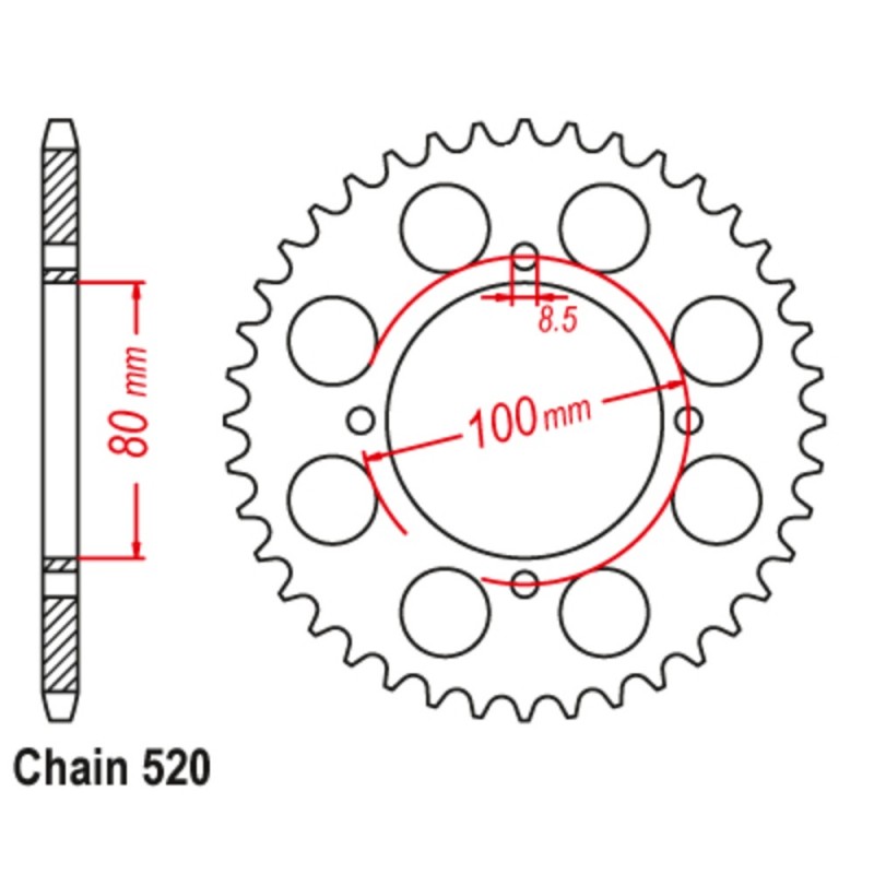 Supersprox Rear Sprocket (520)