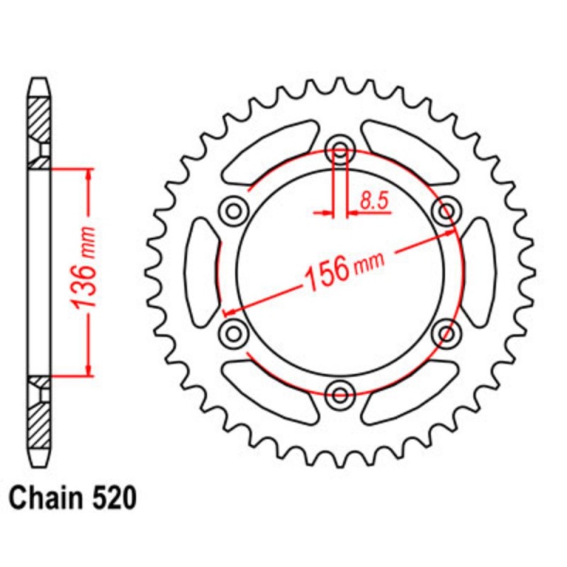 Supersprox Stealth Rear Sprocket Blue 11S-415-xxBU (520)