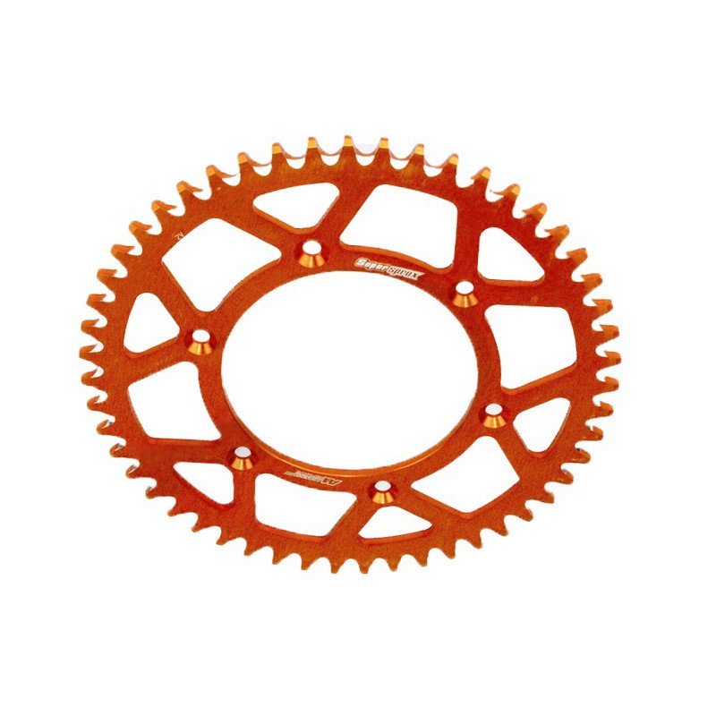 Supersprox Rear Alloy Sprocket Orange (420)