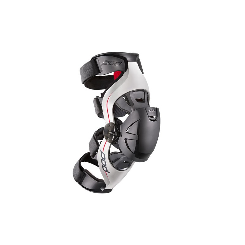 POD K4 Knee Brace Left Grey/Red