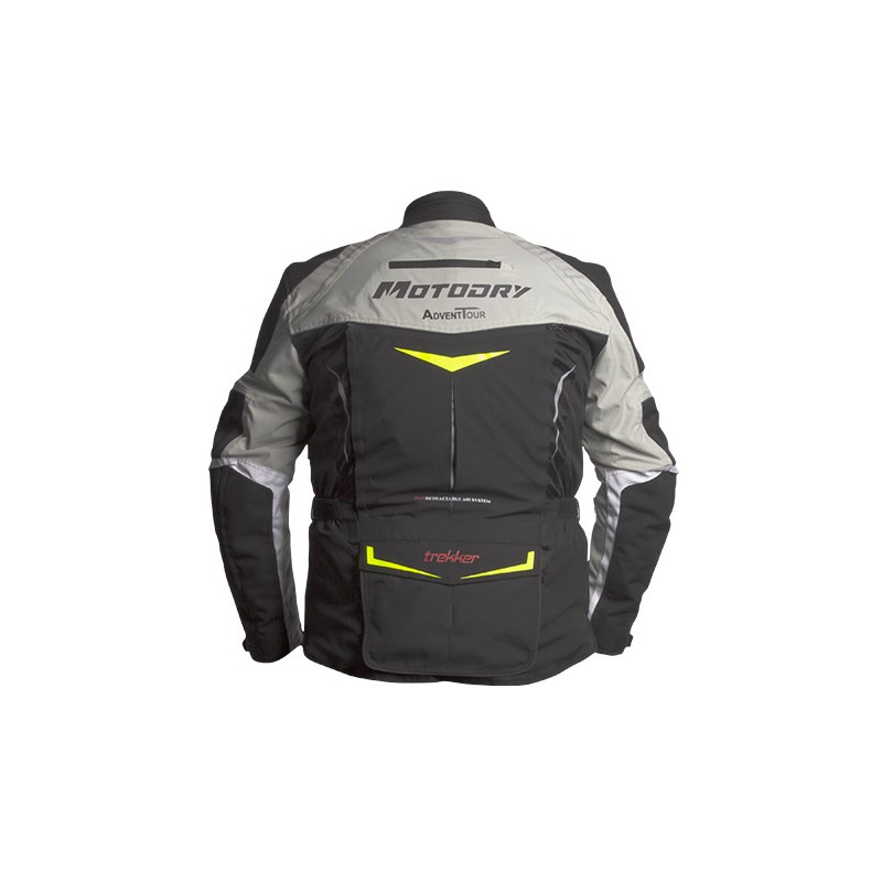 MotoDry Advent-Tour Trekker Jacket Mens Black/Grey/Fluro