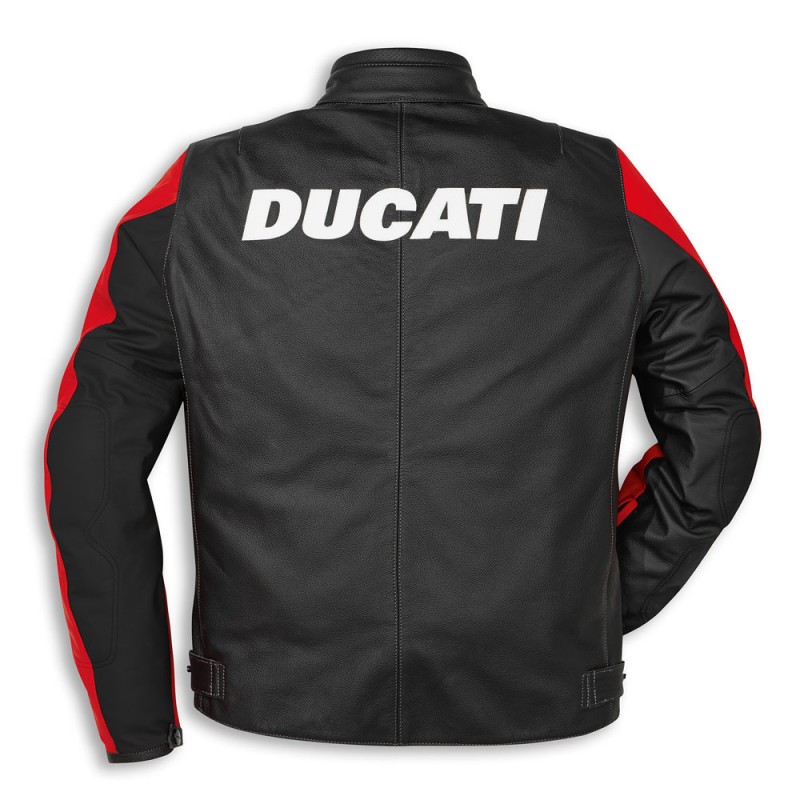Ducati Company C3 Leather Jacket Mens Black/Red