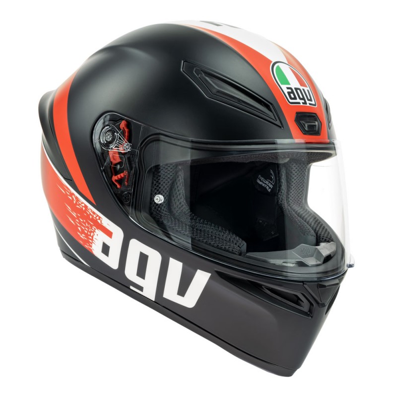 AGV K1 Helmet Grip Matt Black/Red