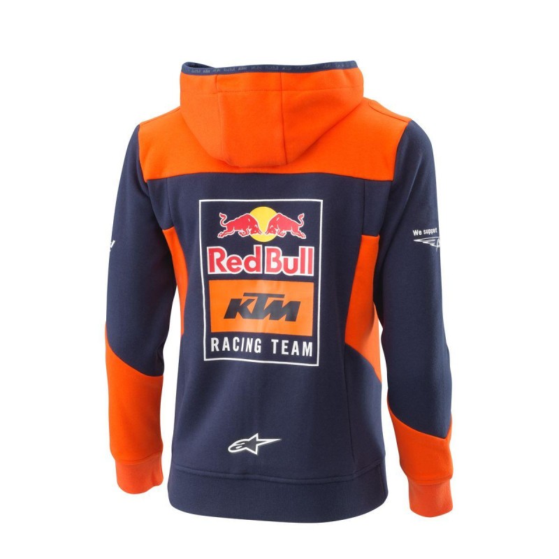 Red Bull KTM Replica Team Zip Hoodie Youth Dark Blue/Orange