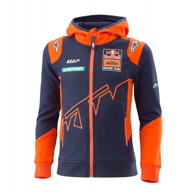 Red Bull KTM Replica Team Zip Hoodie Youth Dark Blue/Orange