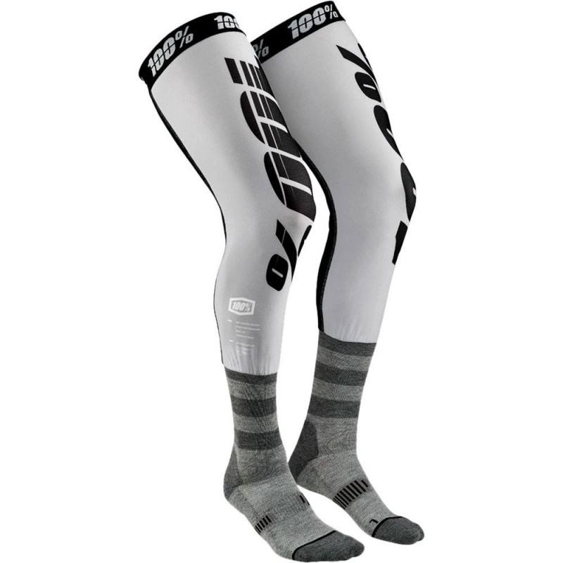 100% Rev Knee Brace Sock Grey