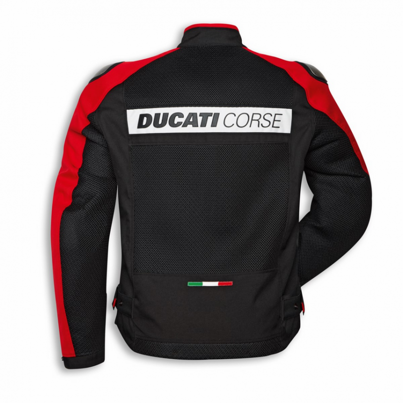 Ducati Corse Tex Summer C3 Fabric Jacket Mens Black/Red